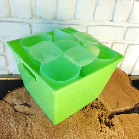 Frosty Mint Green Plastic Stemware - Picture 3 of 12